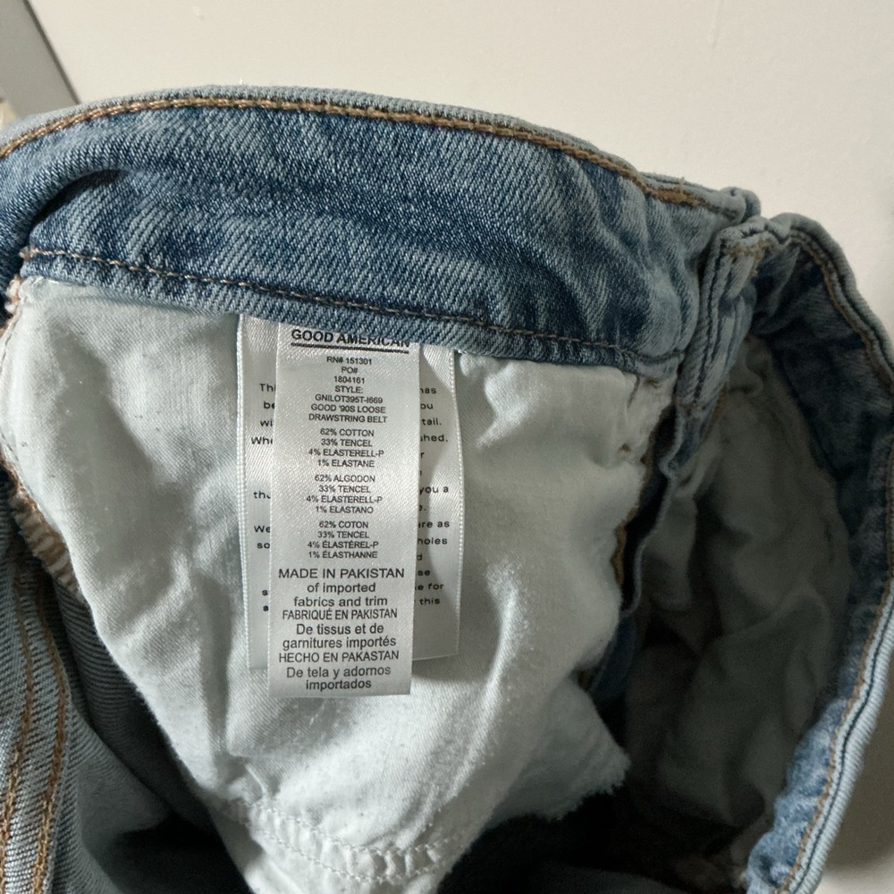 GOOD AMERICAN 90S LOOSE DRAWSTRING BELT JEANS
Indigo Size 27 - Picture 6 of 6